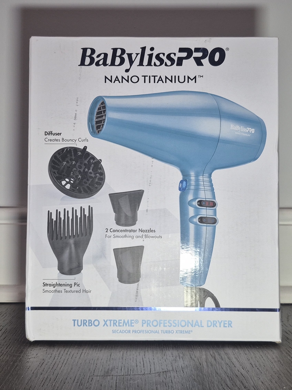BaBylissPRO Nano Titanium Turbo Xtreme Professional Dryer - Blue